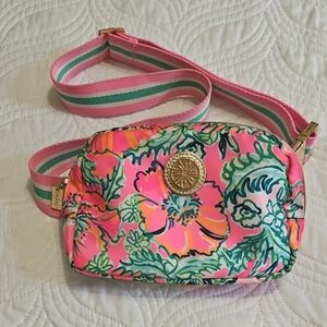 Lilly Pulitzer Floral Pink Crossbody/Fanny Bag